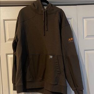 NWOT gray ARIAT REBAR XL hooded sweatshirt